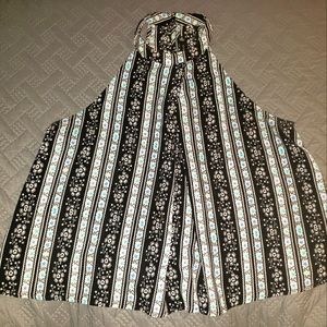 Iris L flowy high-neck blouse